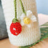 Yangshine Handmade Crochet Water Bottle Holder with Handle Strap, Crochet Strawberry Cup Sleeves Thermal insulation