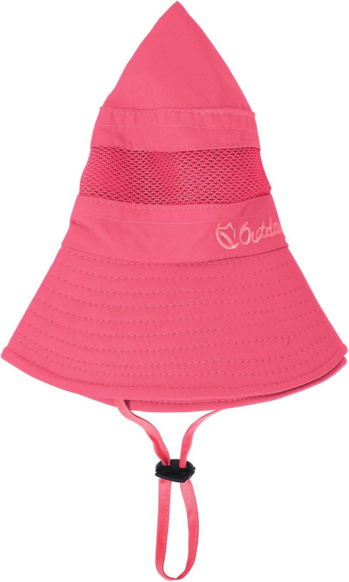 Kids Sun Hat UPF 50+ Protective Bucket Hat for Boys Girls Wide Brim Summer Beach Fishing Safari Adjustable