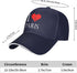 Unisex I Love Paris Baseball Hat, Adjustable Trucker Cap with Eiffel Tower Heart Design