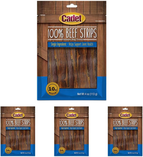 Cadet 100% Beef Strip Long Lasting Chews for Dogs,Ingredient Beef Esophagus Dog