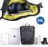 Rhinowalk 20L Motorcycle Tail Bag - Waterproof Motor Travel Luggage, Black Rear Rack Trunk Storage