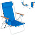 Generic 4 Backpack Folding Beach Chair, Level Adjustable Position Portable Foldable Camping Chair with Headrest, Cup
