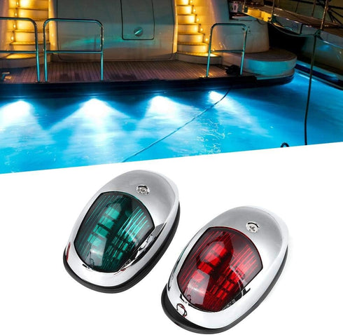Boat,12V 20m Tbest Marine Navigation Lights,Led Red And Green Lights For LED Marine Navigation Light Green Starboards