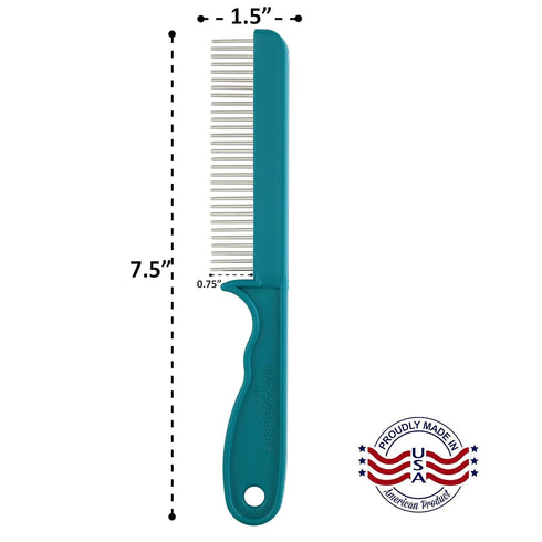 Super-Groom Combs with Smooth Rotating Teeth for Painless Mat Removal (French Rose Pink, 30 Fine-spaced Teeth)