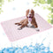 Dog Cooling Mat - Washable Portable Summer Pad, Water-Absorbent Ice Silk Self-Cooling Mat for Dog (Pink, 21x27in)