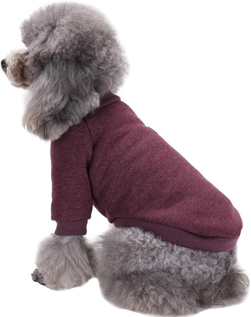 Pet Dog Classic Knitwear Sweater - Warm Winter Puppy Coat, Soft Sweater Clothing for Small Dogs (XXS, Brown)