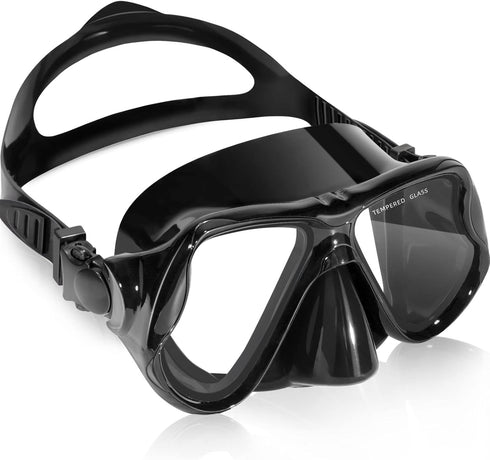 Keary Swimming Goggles, Snorkel Diving Mask for Adult Men Women Youth, Anti-Fog 180° Clear View Swim Goggles with Nose