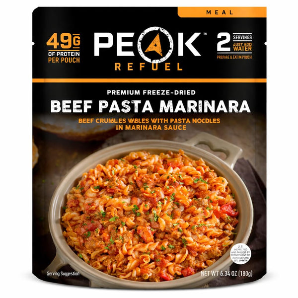 Peak Refuel Beef Pasta Marinara | 49g Protein | 1040 Calories |