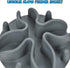 Silicone Dog Slow Feeder Bowl Insert, Strong Suction Cups for Stainless Steel, Glass, Ceramic Dog Bowls (Grey, Medium)