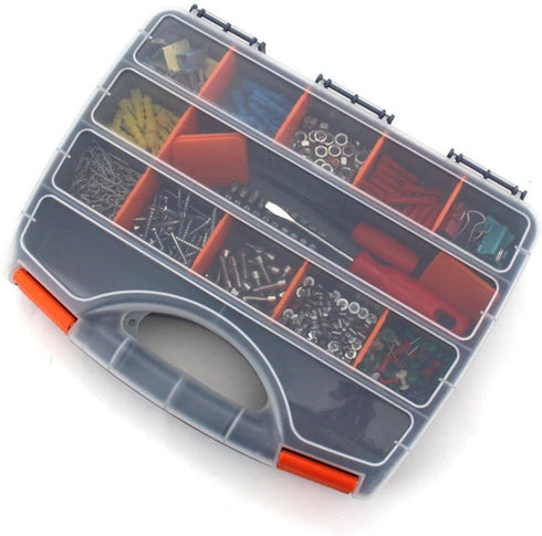 TOPIND Fishing Tackle Box, Double-Sided Transparent Storage with Adjustable Dividers, Plastic Organizer for Fishing