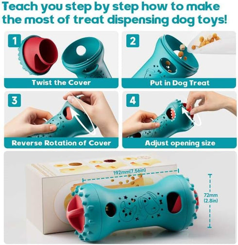 knitly Interactive Dog Toys, Adjustable Treat Dispensing Toy to Keep Them Busy, Dog Enrichment for Brain Stimulation