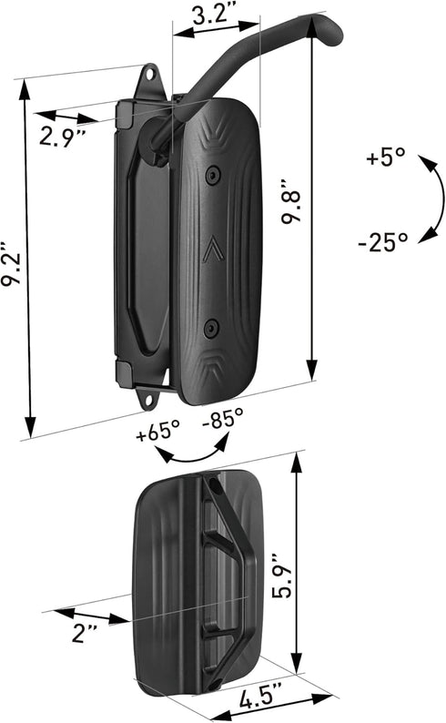 Swivel Bike Wall Mount, Space Saving Sturdy Vertical Bike Rack Holds Up to 66 lbs, Bike Storage Rack for Garage, Black