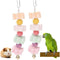 Parrot Beak Trimmer Calcium Stone Chinchilla Grinding Teeth Lava Block Chewing Toys with Bell 2 Pieces