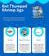 Get Thumped 3-Pack, Premium Soft Shrimp Bodies for Saltwater Fishing - Unrigged Lifelike Bait Perfect for Inshore