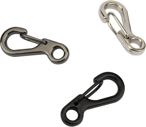 SWATOM Small Mini Carabiner Clip Tiny Spring Snap Hook Keychains, Micro Carabiners for Outdoor Hiking Fishing Camping