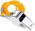 Whistles, Stainless Steel Sports Loud Crisp Sound with Lanyard, Great for Referees, Coaches