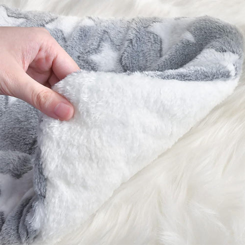 Pack of 3 Ultra Soft Dog Cat Bed Mats, Reversible Fleece, Thickened Hamster Guinea Pig Bed, Pet Bed Mat for Small