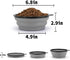SLSON 2 Pack Collapsible Dog Bowls with Cover Lids, Portable Travel Bowls for Pets (Taro Purple, Large)