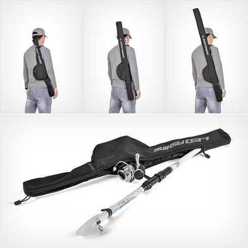 Portable Fishing Rod Case, Folding Fishing Pole Bag for Tackle Protective Cover, Special Design for Fishing Poles with