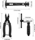 RYACO Professional Bike Chain Tools Set, Chain Cutter, Link Plier, Inspection Caliper for 6/7/8/9/10 Speed Chains