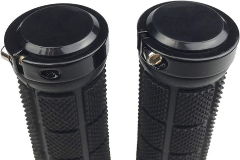 PLATT Comfortable Rubber Bike Handlebar Grips for MTB/BMX with Plastic End Caps