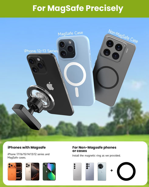 GiantHope 360 2026 Magnetic Golf Cart Phone Holder, Golf Accessories Gifts for Men Dad Husband Unique, Rotation Phone