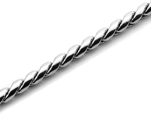 Mogoko Stainless Steel Dog Choke Chain Collar, Puppy Metal Snake Chain Slip Collar for Training and Walking (Silver;