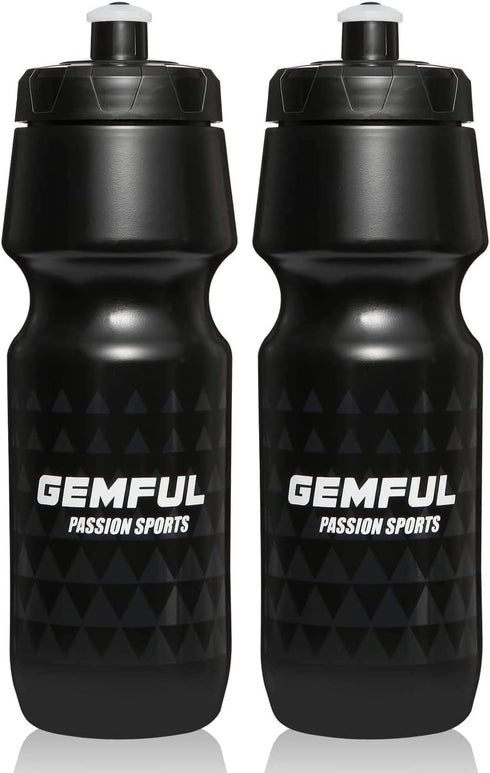 GEMFUL Bike Water Bottle, BPA Free, 750 ml, 2 Pack