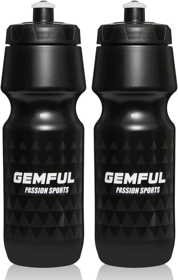 GEMFUL Bike Water Bottle, BPA Free, 750 ml, 2 Pack