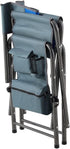 FUCIHOMA 400lb (1-Piece Oversized Padded Folding Chair with Side Table - Capacity Portable Directors Chair for Camping