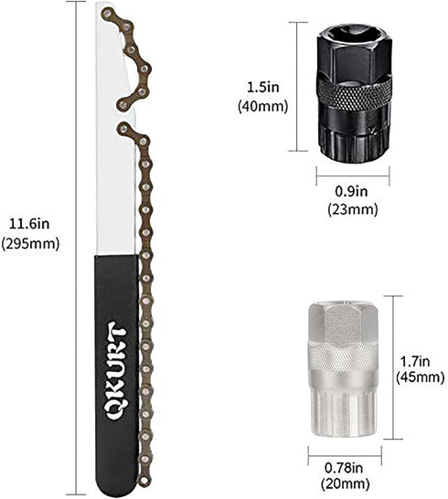 Universal Bike Chain Whip Tool Kit, Upgrade Sprocket Remover Tool, 3PCS for Cassette and Tourney