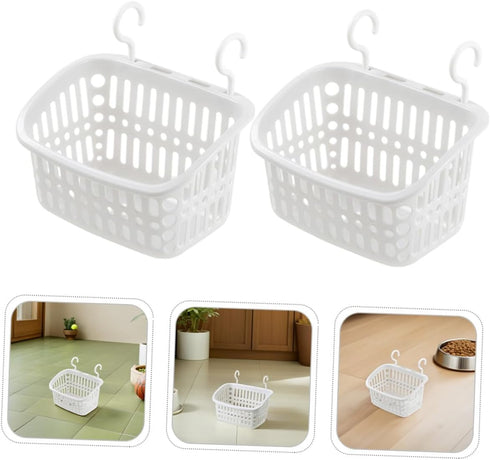 4pcs Hammock Abaodam Small Animal Hanging Storage Basket Cage Accessory Large Rectangular Gray White Hamster Sugar