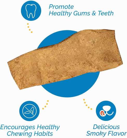 Rawhide Chips Smoked Flavor | 100% Natural Delicious Dog Treats, 2 Pounds