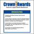 10.5" Crown Awards American Glory Chicken Trophy, Gold Chicken Figure Trophies On Black Base Prime
