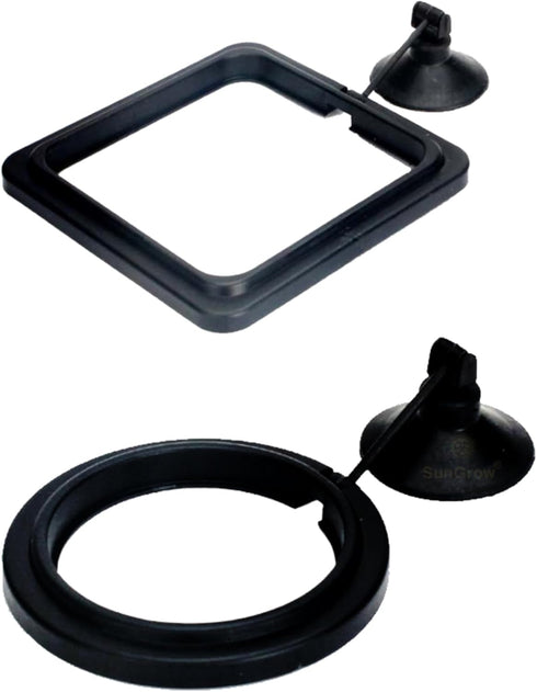SunGrow 2 Betta Feeding Ring, Prevents Water Turbulence, Practical Round Floating Food for Guppy, Goldfish, Small Fish