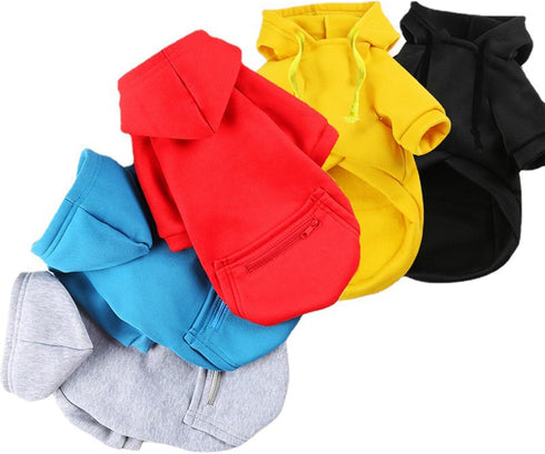 Jecikelon Cold Weather Coat for Small Dogs, Winter Dog Hoodie with Pocket, Y02-Yellow (Small)