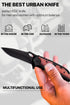 Pocket Knife - Tactical Spring Assisted Folding Knife, EDC Camping Gear for Men, Wood Handle, Sharp Blade - Father's