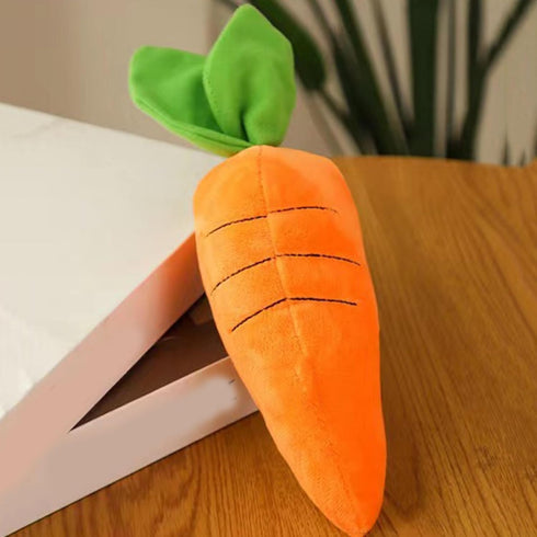 Tnyvm Pet Supplies Crinkle Dog Toy for Small, Medium, and Large Breeds, Cute Carrot with Soft Squeaker, Carrot Shape