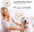 Power Display Dog Clippers, Cordless Dog Grooming Kit, Professional Horse Clippers with 4 Comb Guides