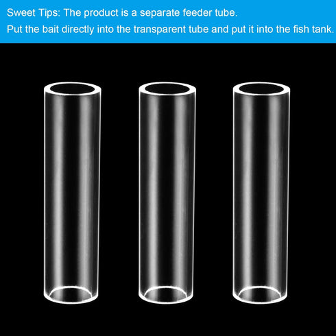 WEAVERBIRD 3-Tube Fish Shrimp Feeder - Acrylic Transparent Pipe Shelter for Aquarium
