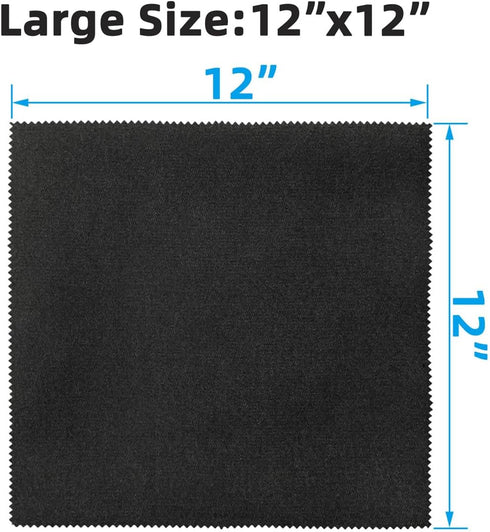 Miaozhun 12 Pack 12"x12" Microfiber Gun Cleaning Cloth, Lint Free Gun Cleaning Rags, Reusable Microsuede