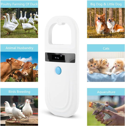 (ISO11784/11785) Watris Veiyi Dog Microchip Reader, Pet Microchip Scanner with OLED Display Screen, Pet Chip ID Scanner