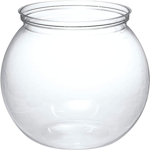Fun Express 1 Piece Plastic Fish Bowl, BPA Free Plastic, Birthday Party Supplies, Clear