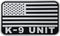 Large Black and White Police K9 Patch Tactical 5x3 inch for Military Bags, Tactical Vest, Plate Carrier