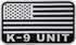 Large Black and White Police K9 Patch Tactical 5x3 inch for Military Bags, Tactical Vest, Plate Carrier