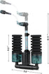 QANVEE S(6-30 Aquarium Sponge Filter Bubbler with Ultra Quiet Water Pump and Ceramic Balls for Fish Shrimp Breeding