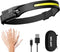 Rechargeable LED Headlamp, Lightweight 230° Illumination Headlight with Motion Sensor, Weatherproof for Camping, Hiking