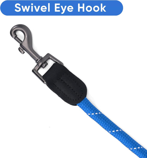 Pawtitas 6FT Training Dog Leash, Durable Small Rope Leash, Premium Quality Heavy Duty Lead, Strong Comfortable, Blue