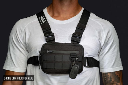 MVRK Water Resistant Chest Bag, Lightweight Tactical Chest Pack for Outdoor Training and Running for Men
