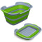 Multi-Functional Collapsible Pet Bathtub - Portable Indoor Outdoor Washing Tub for Small Pets, Green